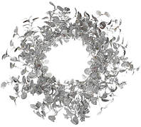 Венок новогодний декоративный Серебро диаметр полиэстер Bona DP73720 BK, код: 6869837