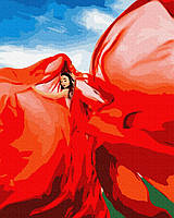 Картина по номерам BrushMe Женщина в красном 40х50 см GX37565 TO, код: 6714999