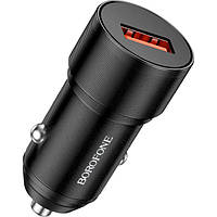 Автомобільний зарядний пристрій BOROFONE Wisdom 1xUSB-A Black (BZ19A)