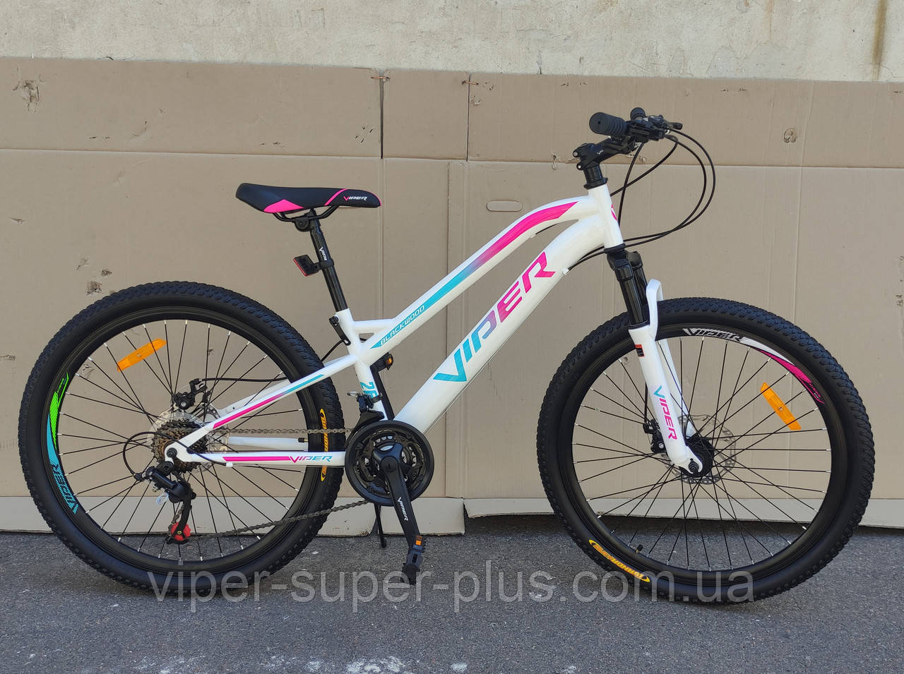 ✅ Велосипед VIPER Blackwood 26 D Рама 13 Біло-рожевий, Без Щитків, Повністю в розібраному вигляді