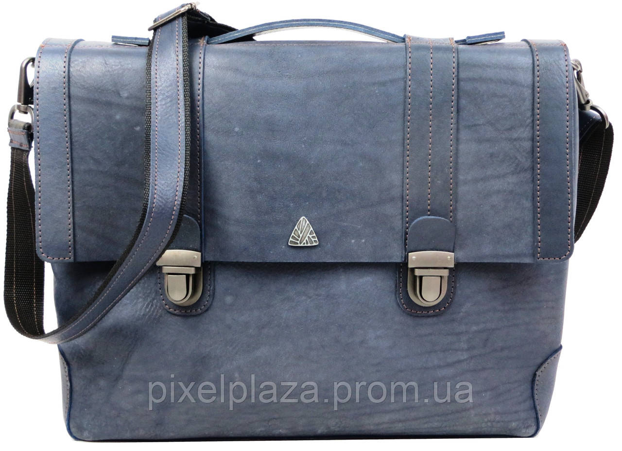 Мужской кожаный портфель Mykhail Ikhtyar Синий (50033 blue) PZ, код: 7940553 - фото 2 - id-p2159778673