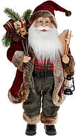 Новогодняя фигурка Santa Claus Red с подарками и фонарем 46см BonaDi DP96558 XN, код: 8259671