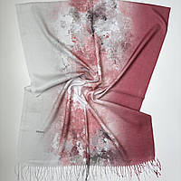 Стильный женский шарф палантин с классическим абстрактным рисунком. Весенний турецкий хлопковый шарф Терракотовый