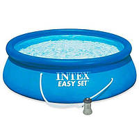 Бассейн надувной с фильтр-насосом Intex Easy Set Pool 28142 366х84 см SM, код: 7408324