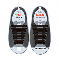 Силіконові шнурки Coolnice В01 Brown (n-89) UL, код: 1623947
