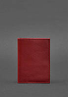 Кожаная обложка для паспорта и военного билета 1.2 красная BlankNote QT, код: 8131833