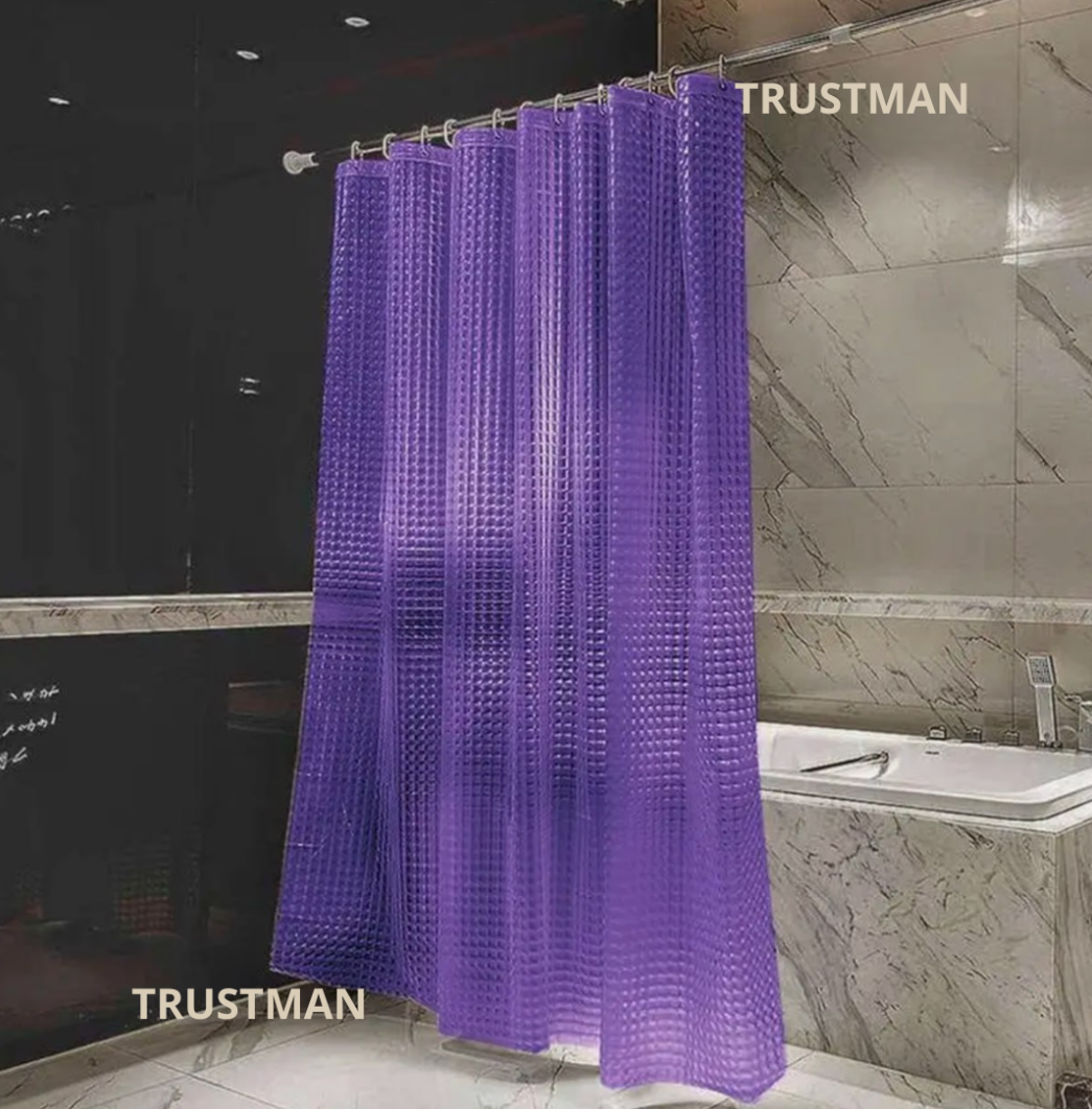 Шторка для ванної 3D Фіолетовий, фіранка-шторка для ванної кімнати, штора для душу SNAP