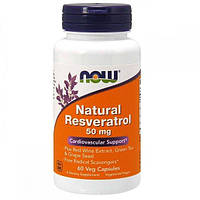 Ресвератрол NOW Foods Resveratrol 50 mg 60 Veg Caps NL, код: 7518549