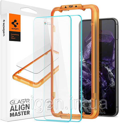 Захисне скло Spigen для Pixel 8 - ALIGNmaster (2 шт), Clear (AGL07396), фото 1