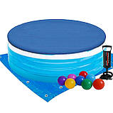 Дитячий надувний басейн Intex 57190-3 Сімейний 224 х 216 х 76 см зі спинкою з кульками 10 шт SC, код: 7472296, фото 2