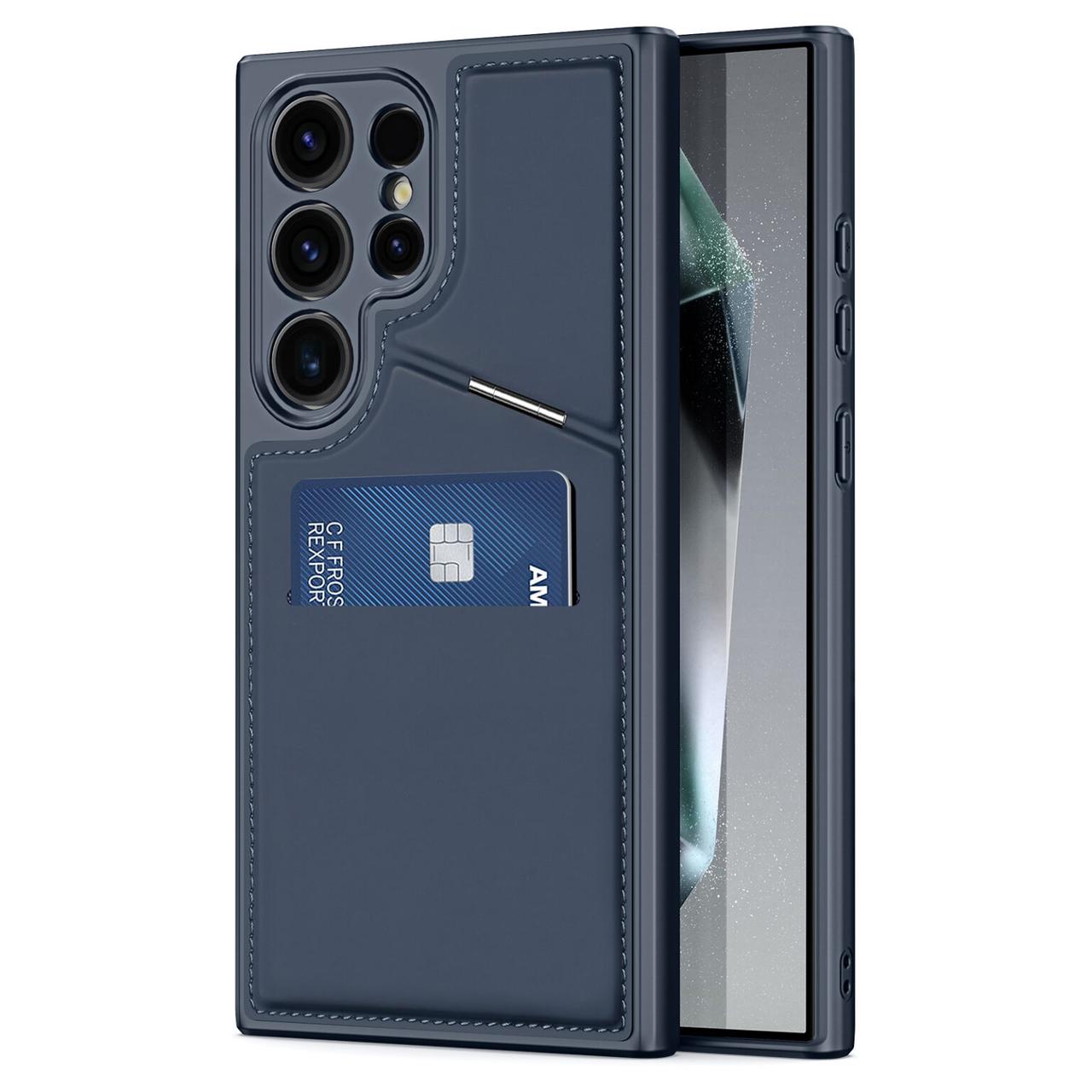 Чохол бампер протиударний DUX DUCIS Rafi Series MagSafe Magnetic Holder RFID для Samsung Galaxy S24 Ultra Blue