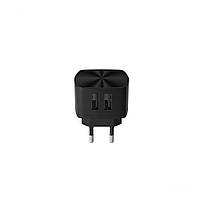 Сетевое зарядное устройство WK WP-U40 Martin 2.4A 2USB Smart Charge 220V EU Черный TV, код: 8405181