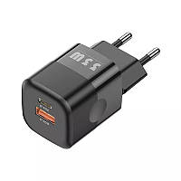 Зарядний пристрій KUULAA RY-U33 GaN 33 W 2xUSB PD + QC 3.0 Black TV, код: 7932312