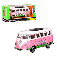 Металлический автобус из серии Автопром розовый MiC (4332) UM, код: 5866708