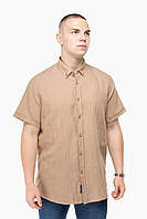 Рубашка классическая однотонная мужская Stendo 14215 6XL Бежевый (2000989628545) GT, код: 8127136