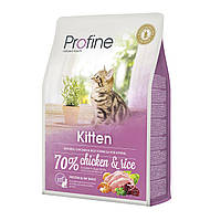 Сухой корм для котят Profine Cat Kitten с курицей и рисом 2 кг (8595602517640) EJ, код: 7568152