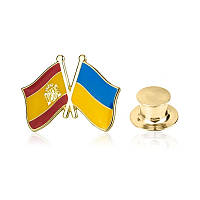 Значок Флаг BROCHE Испания-Украина разноцветный BRGV112856 ET, код: 7619956