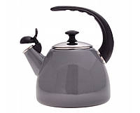 Чайник эмалированный со свистком Kamille KM-1040C 2.5 л Серый QT, код: 8237146