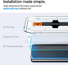 Захисне скло Spigen для Samsung Galaxy S24 - EZ Fit GLAS.tR (2 шт), Clear (AGL07440), фото 3