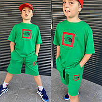 Детский костюм для мальчика шорты футболка летний: зеленый, синий Турция | Комплект шорты и футболка мальчик
