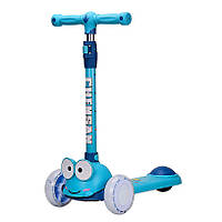 Самокат детский 3-х колесный Bambi SC21001 колеса с подсветкой Синий GG, код: 7799589