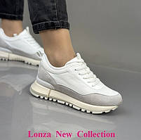 Жіночі кросівки Lonza сірі демісезонні шкіряні