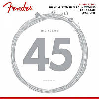 Струни для бас-гітари Fender 7250M Nickelplated Steel Roundwound Medium Bass Strings 45 105 QT, код: 6555744