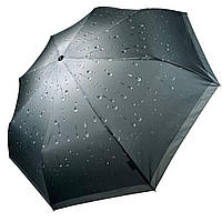 Жіноча парасолька напівавтомат Toprain на 8 спиць із принтом крапель сіра ручка 02056-5 SP, код: 8027239