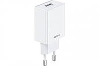 Сетевое зарядное устройство Remax RP-U95 2.4A 1USB 220V EU Белый GG, код: 8405208