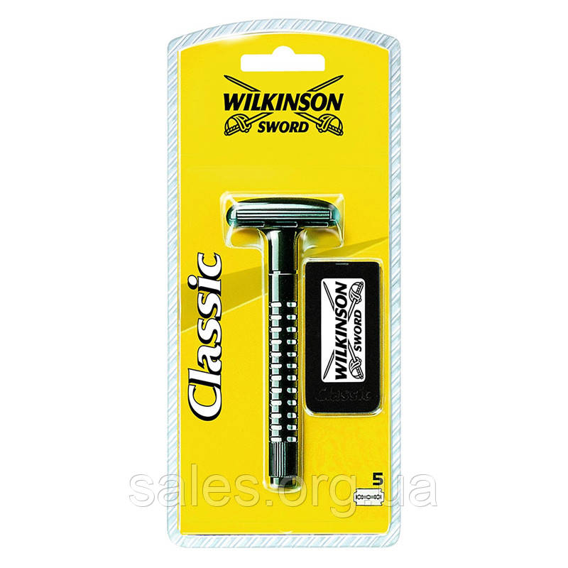 Т-подібний верстат для гоління Wilkinson Sword Classic зі змінними лезами 5 шт (1043-1) SC, код: 915231