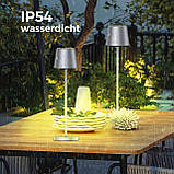 Brightower світлодіодна настільна лампа на батарейках сенсорна димована настільна лампа Бездротова із зарядною станцією, фото 7