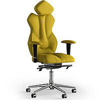 Кресло KULIK SYSTEM ROYAL Экокожа с подголовником без строчки Желтый (5-901-BS-MC-0211) IN, код: 1697142