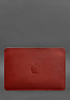 Чехол из натуральной кожи для MacBook 13 дюйм Красный BlankNote NX, код: 8131850
