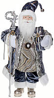 Новогодняя фигурка Санта с посохом 60см (мягкая игрушка), серо-голубой Bona DP73684 VA, код: 6675251