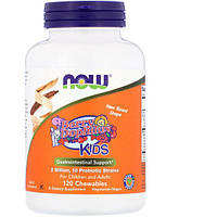 Пробиотик NOW Foods Berry Dophilus, Kids, 2 Billion 120 Chewables NF2949 SC, код: 7518251