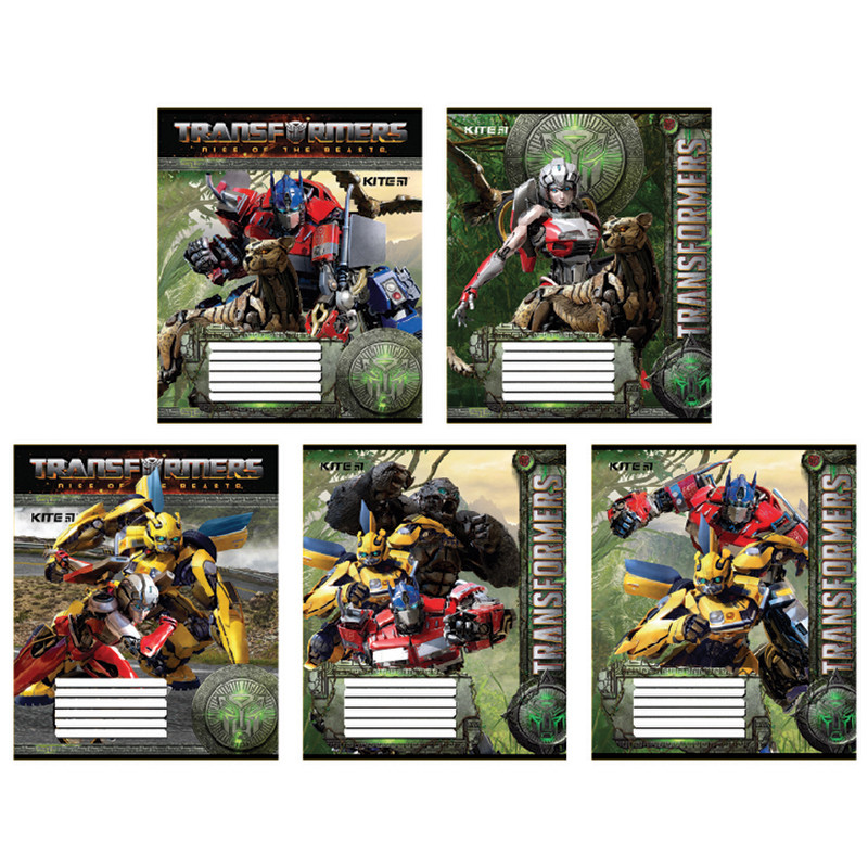 Зошит шкільний 12 аркушів клітинка Kite Transformers TF24-232, 68107, фото 1