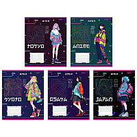 Зошит шкільний 12 аркушів лінія Kite Anime K24-234-1, 68126