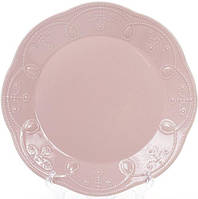 Набор Bona 6 обеденных тарелок Leeds Ceramics диаметр 28.5см каменная керамика Розовые DP4009 ML, код: 7426242
