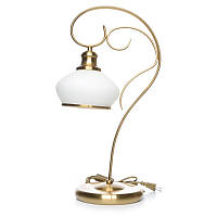 Настольная лампа барокко декоративная Brille 60W BKL-340 Латунь LW, код: 7271142