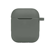 Чехол с карабином Silicone Case Airpods 1 Airpods 2 Pine green DH, код: 8322224