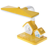 Настільна лампа з годинником для дитячої Brille 11W TP-008 Жовтий KB, код: 7271470