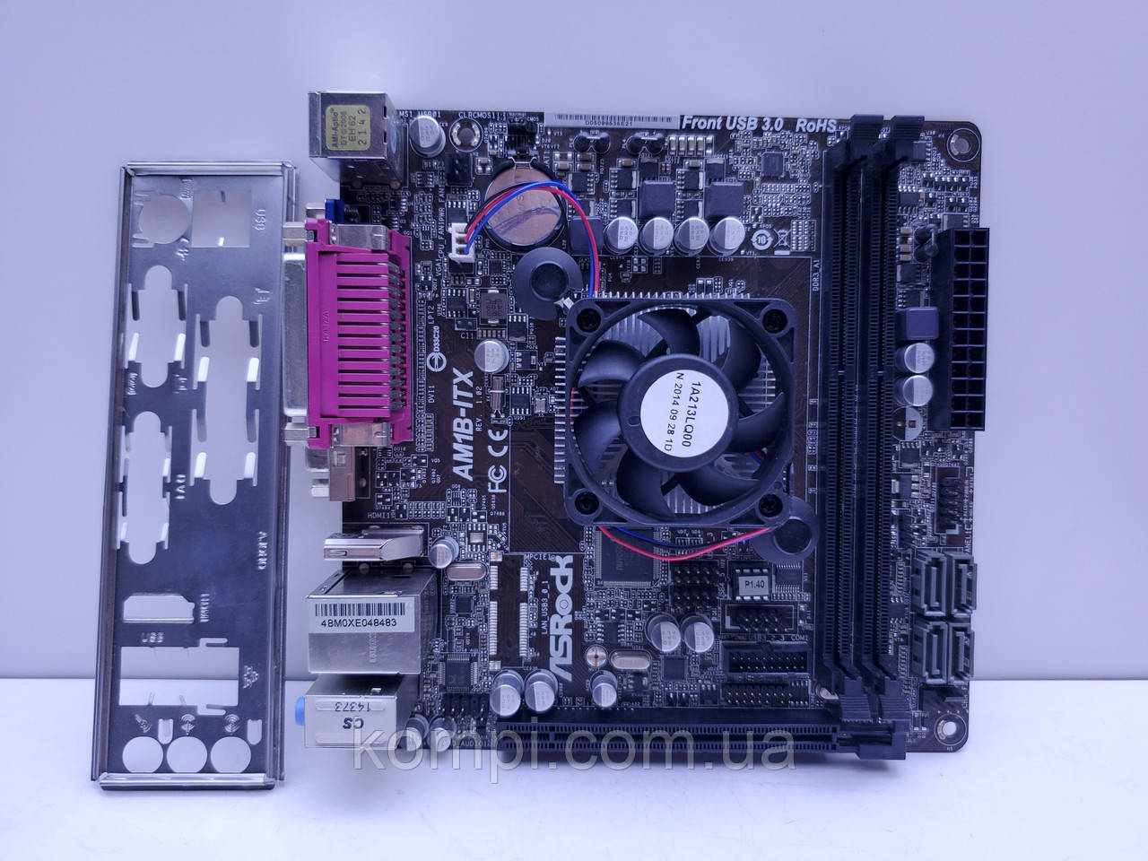 Материнська плата ASRock AM1B (AMD, mini-ITX, DDR3,б/у)