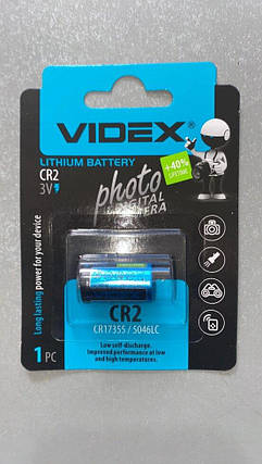 Батарейка літієва CR2 Videx Lithium 3V, фото 2