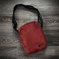 Барсетка Nike красный меланж с черним лого (1593005291) BX, код: 7845308