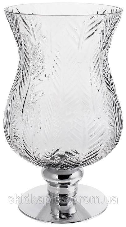 Інтер'єрна ваза декоративна Tijio 25 см сірий зі сріблом DP218286 BonaDi SP, код: 8382248