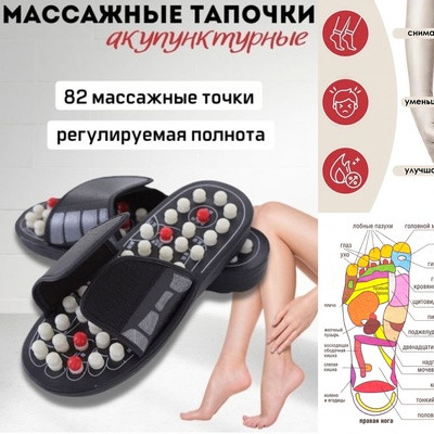 Рефлекторные массажные тапочки Bradex Massage Slipper Ортопедические шлепанцы с акупунктурным эффектом - фото 8 - id-p2161503990