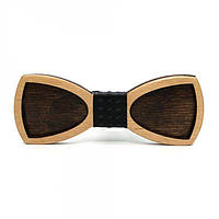 Дерев'яна Краватка Метелик Gofin Двошарова З Вирізаною окантовкою Gbdh-8198 IN, код: 2342353