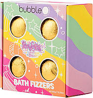 Bubble T 4 x 150 г Бомби для ванни для дівчаток, Rainbow Edition, випускає Fizz та колір у вашій ванні, веганські органічні бомби