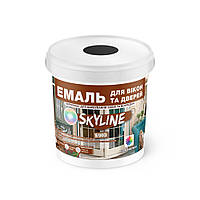 Эмаль акриловая Для Окон и Дверей SkyLine Wood Черная RAL 9004 0.4 л TV, код: 8195756