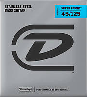 Струны для бас-гитары Dunlop DBSBS45125 Super Bright Steel Bass 5 Strings Light 45 125 QT, код: 6555836